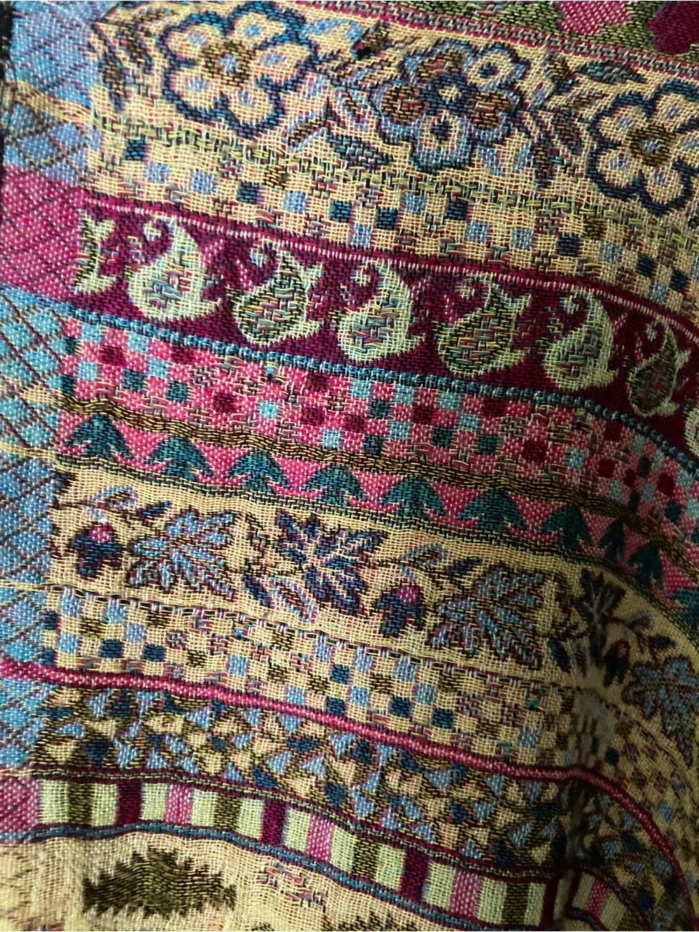 Paisley & Floral Hooded Shawl Wrap - Multicolor Pashmina